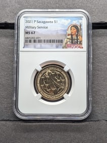 2021-P Military Service $1 Coin - NGC MS67