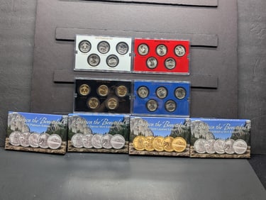 2010 America the Beautiful Quarter Collections (Gold & Platinum *LAYERED* & Denver & Philadelphia