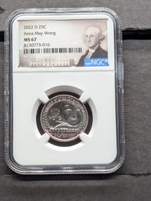 2022-D Anna May Wong Quarter - NGC MS67