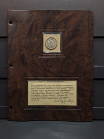 1951 Booker T. Washington Silver Half Dollar in Display