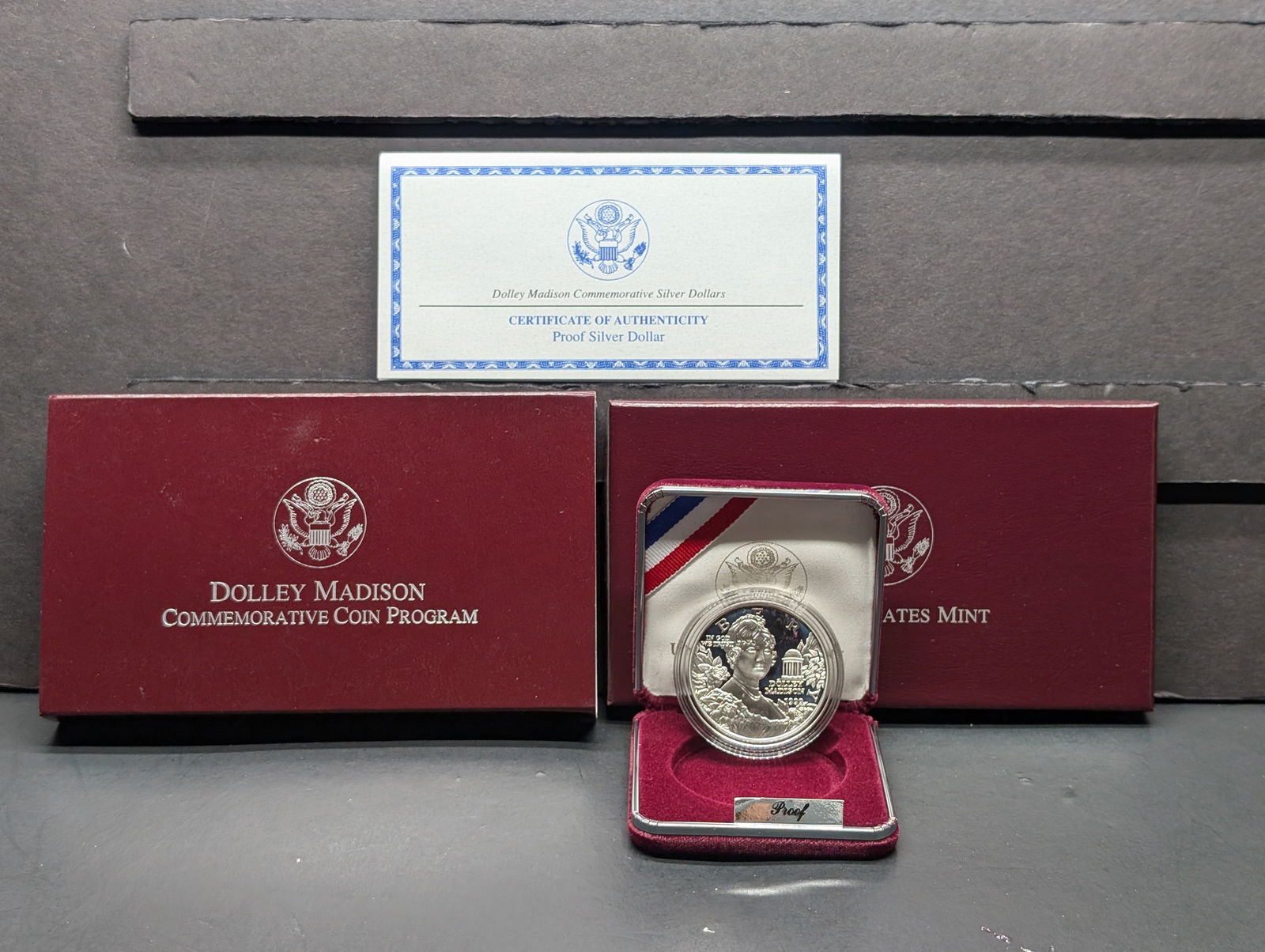 1999-P PROOF Dolley Madison Commemorative Silver Dollar in OGP w/ COA (1 of 4)