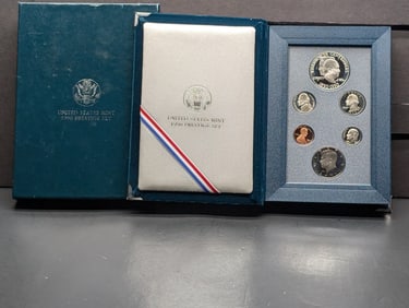 1990 P & S U.S. Mint Prestige Set in OGP - Eisenhower Centennial 90% Silver Dollar