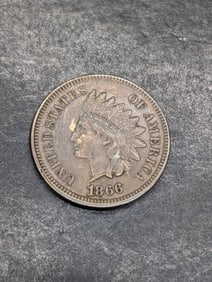 1866 Indian Head Cent - Semi-Key Date!