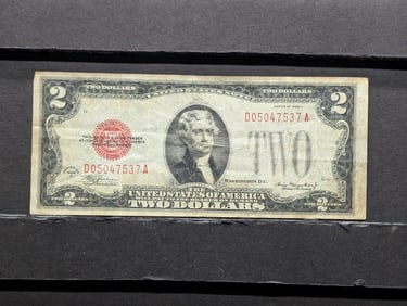 1928 D Series $2.00 RED SEAL Banknote