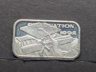 1 Oz. .999 Fine SILVER Graduation Designed Art Bar
