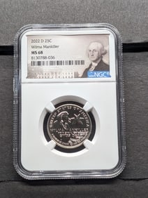 2022-D Wilma Mankiller Quarter - NGC MS68