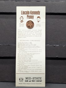 1973-D Lincoln-Kennedy Cent in Information Display Card - Uncirculated