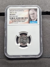 2021-D Roosevelt Dime - NGC MS68 FT