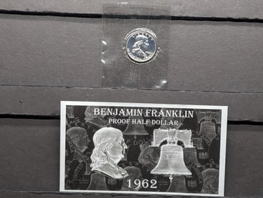 1962 PROOF Benjamin Franklin Silver Half Dollar