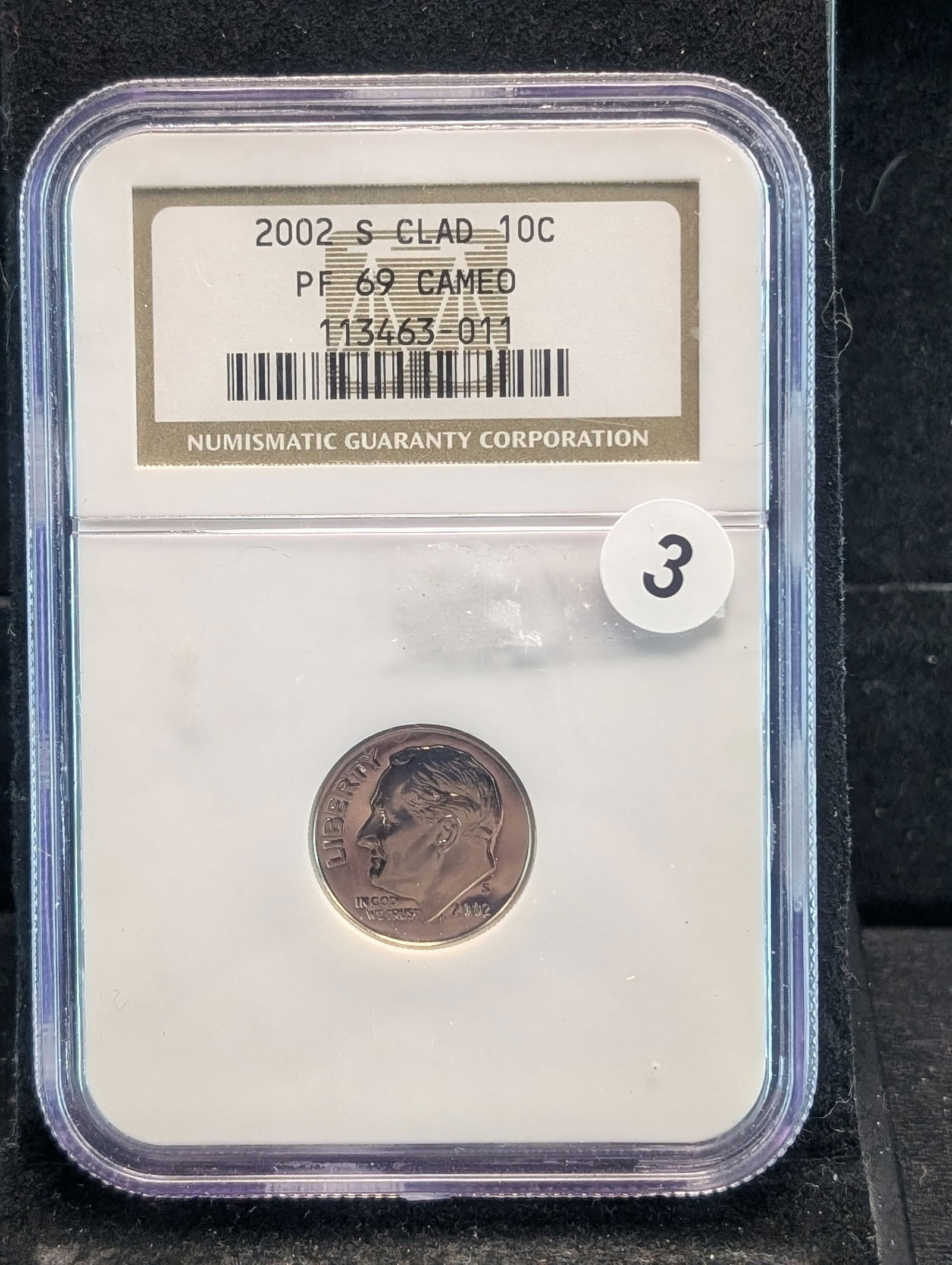 2002 S Clad Roosevelt Dime Proof 69 Cameo by NGC (1 of 3)