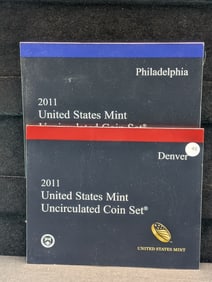 2011 P&D U.S. Mint Uncirculated Coin Set w/ATB Quarters $13.82 Face Value