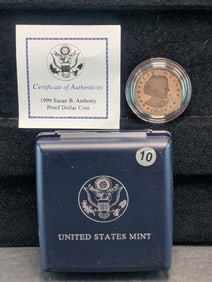 1999 P Proof Susan B Anthony Dollar