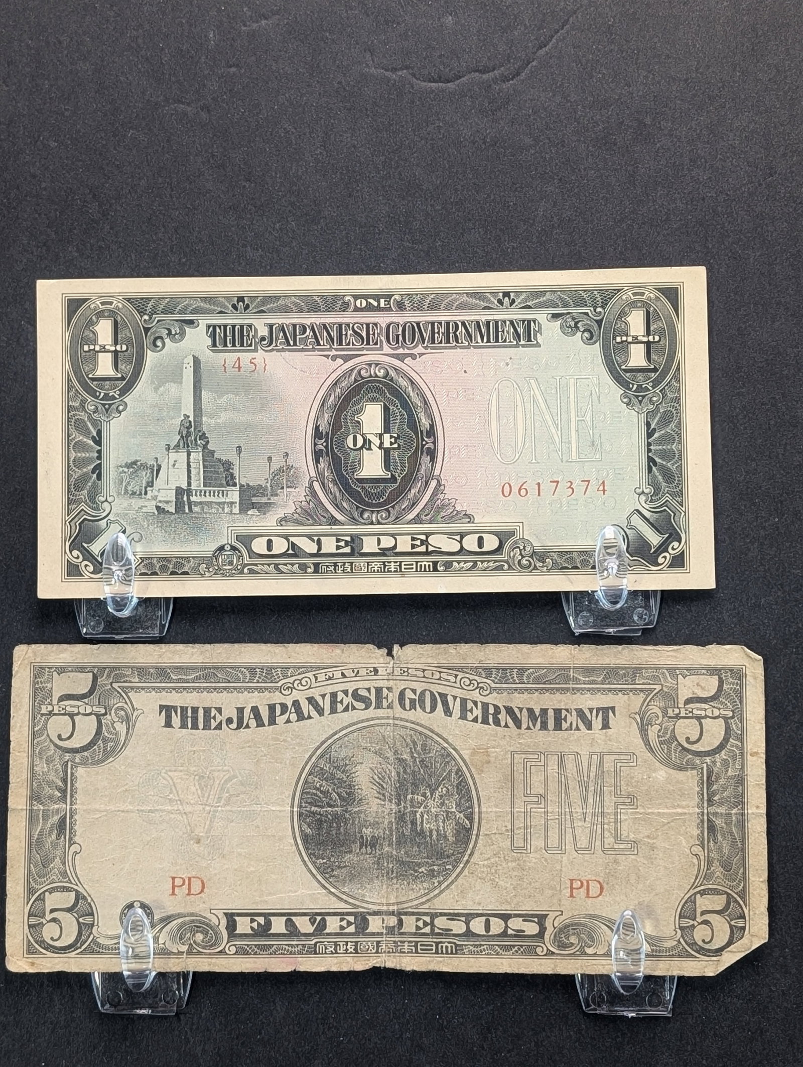 One Peso and Five Pesos The Japanese Government: One Peso and Five Pesos The Japanese Government