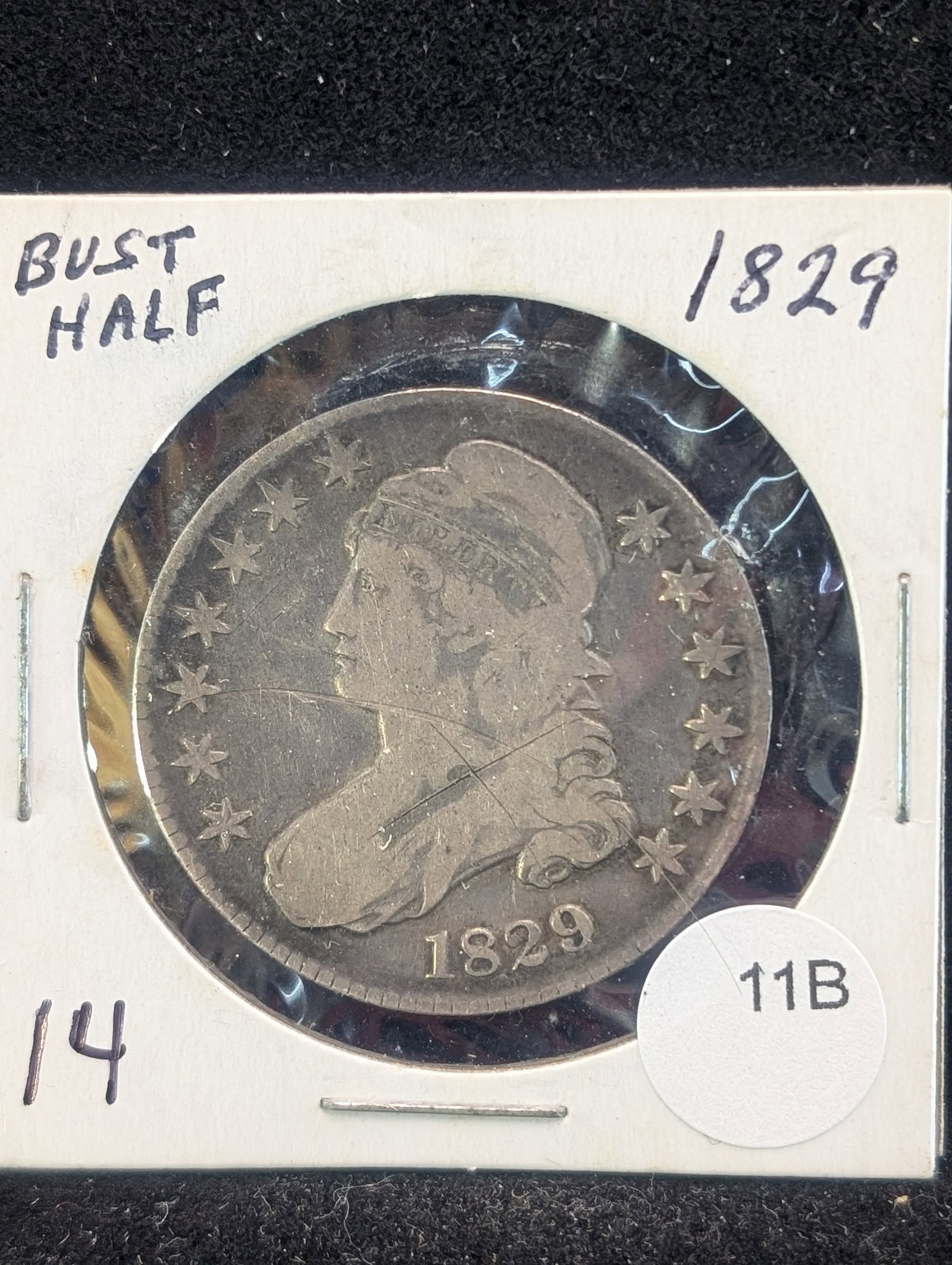 1829 Capped Bust Half Dollar: 1829 Capped Bust Half Dollar
