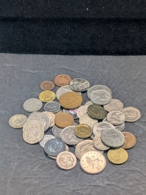 Lot of 44 Miscellaneous Foreign Coins Mid 1920's to 2000's