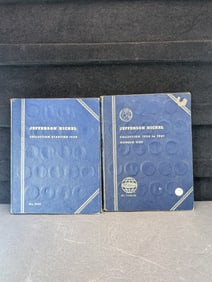 (2) Whitman Jefferson Nickel Folders, 1938-1961, Total 124 Coins, Includes 2 Complete Sets of