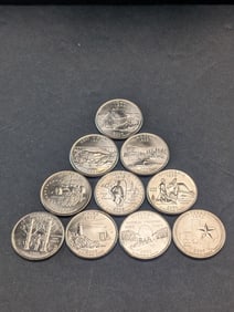(10) Uncirculated Mixed Date State Quarters