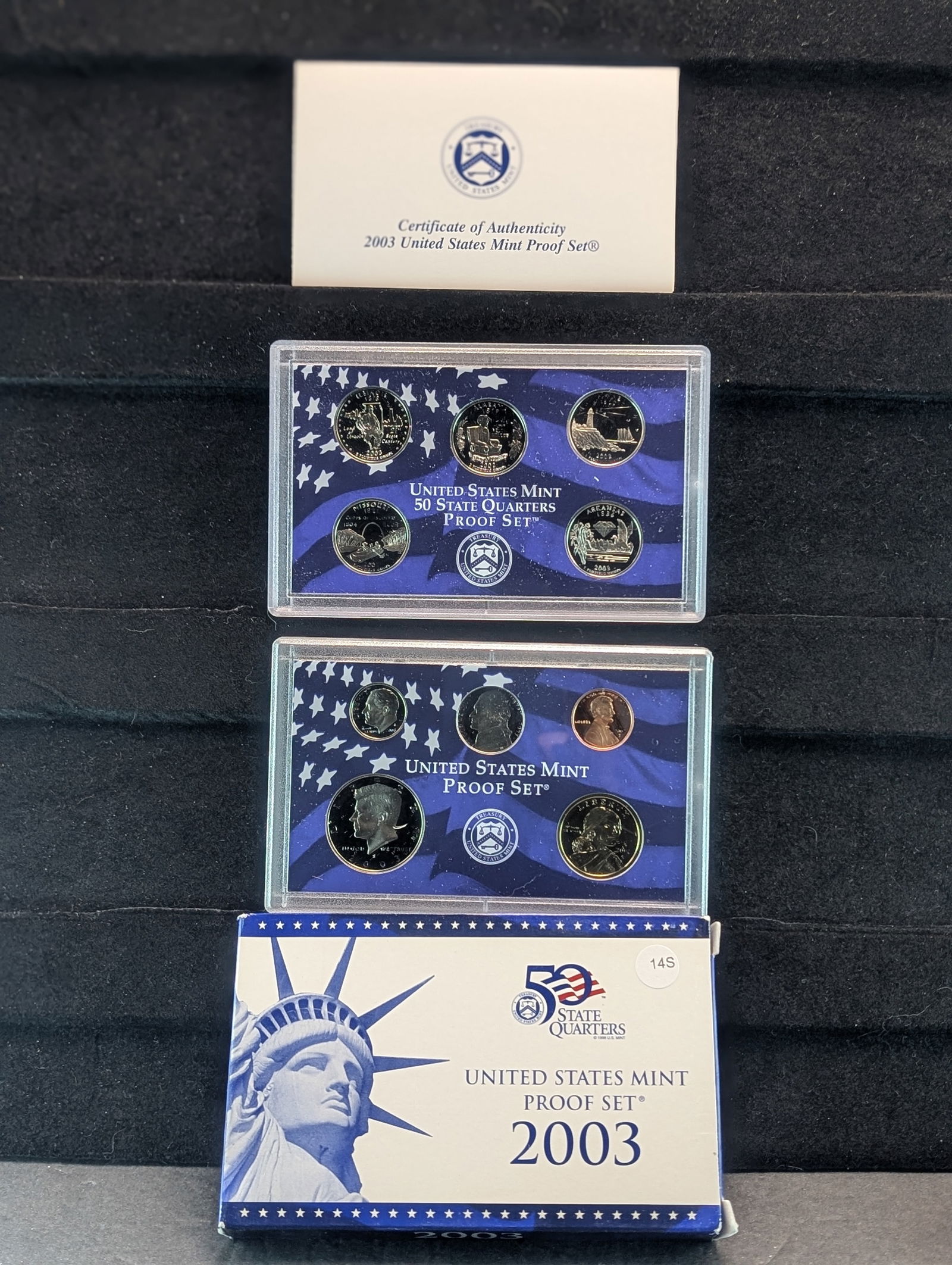 2003 -S U.S. Mint Proof Set w/State Quarters & OGB w/COA (1 of 5)