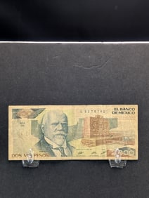 Dos Mil Pesos Note 1987 El Banco DE Mexico