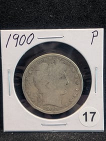 1900 P Barber Half Dollar