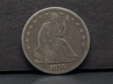 1876 Seated Liberty 50c. Tough Type Coin. Lower Mintage