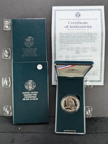 1990-P Eisenhower Centennial Silver Dollar in OGP W/ COA 90% Silver