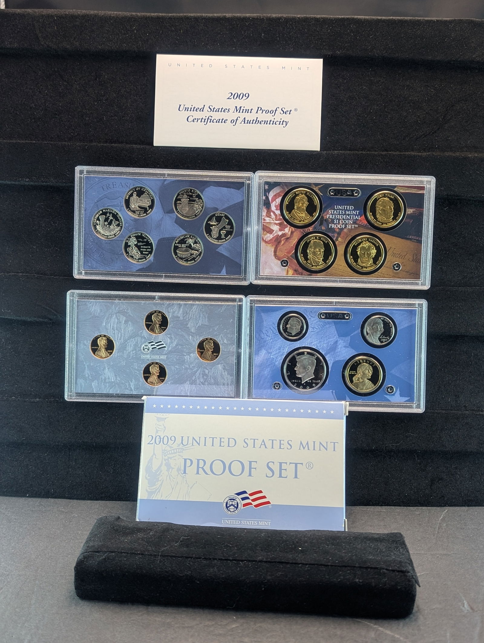 2009-S U.S. Mint Proof Set w/DC &Territorial Quarters, Bicentennial Lincoln Cents & Presidential (1 of 7)