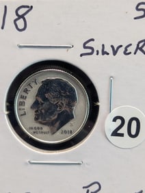 2018 S Silver Reverse Proof Roosevelt Dime