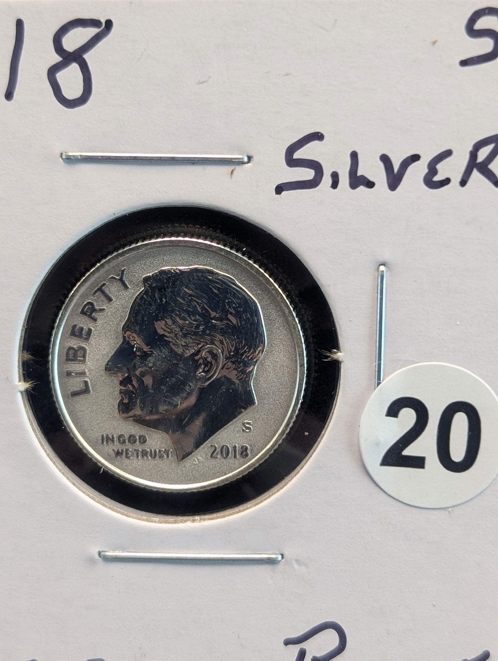 2018 S Silver Reverse Proof Roosevelt Dime (1 of 2)