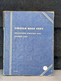 Whitman Lincoln Wheat and Memorial Cent Folder, Complete 1941-1975 (89 Coins)