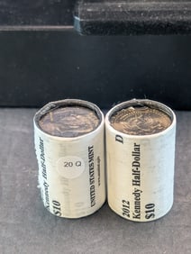 2012 P&D Original Mint Wrapped Rolls of Kennedy Half Dollars