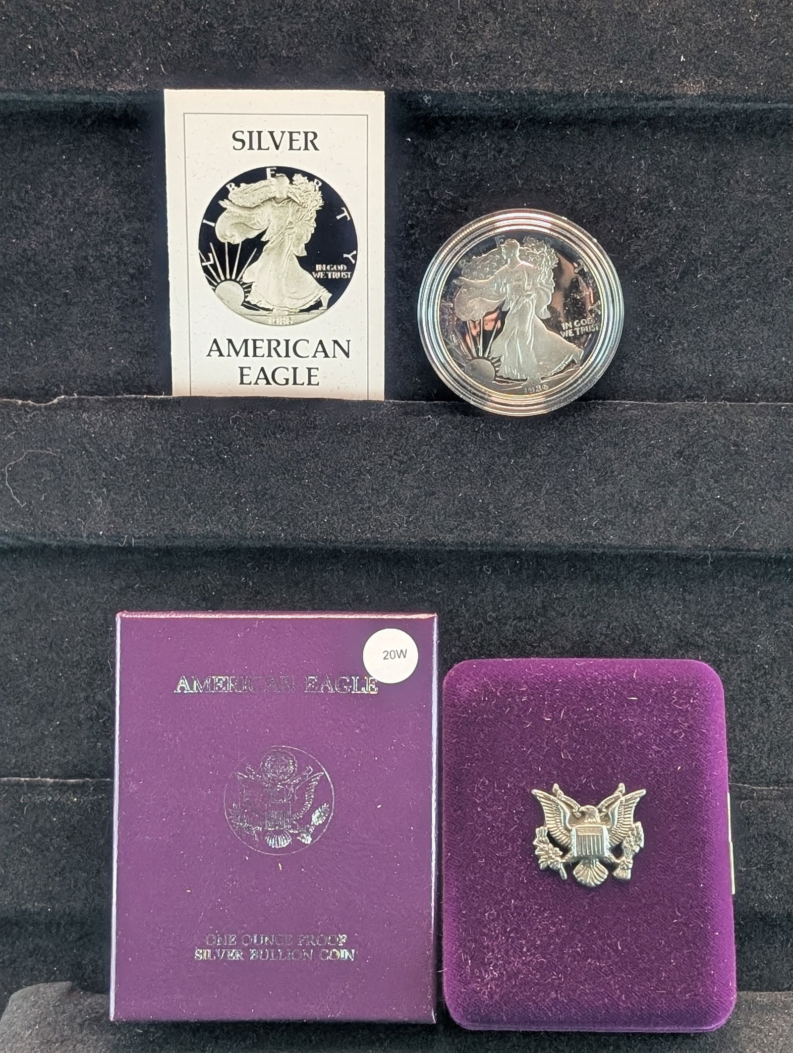 1986-S Proof American Silver Eagle, Key Date, First Year -.999 Fine Silver, One Troy Ounce W/COA in (1 of 4)