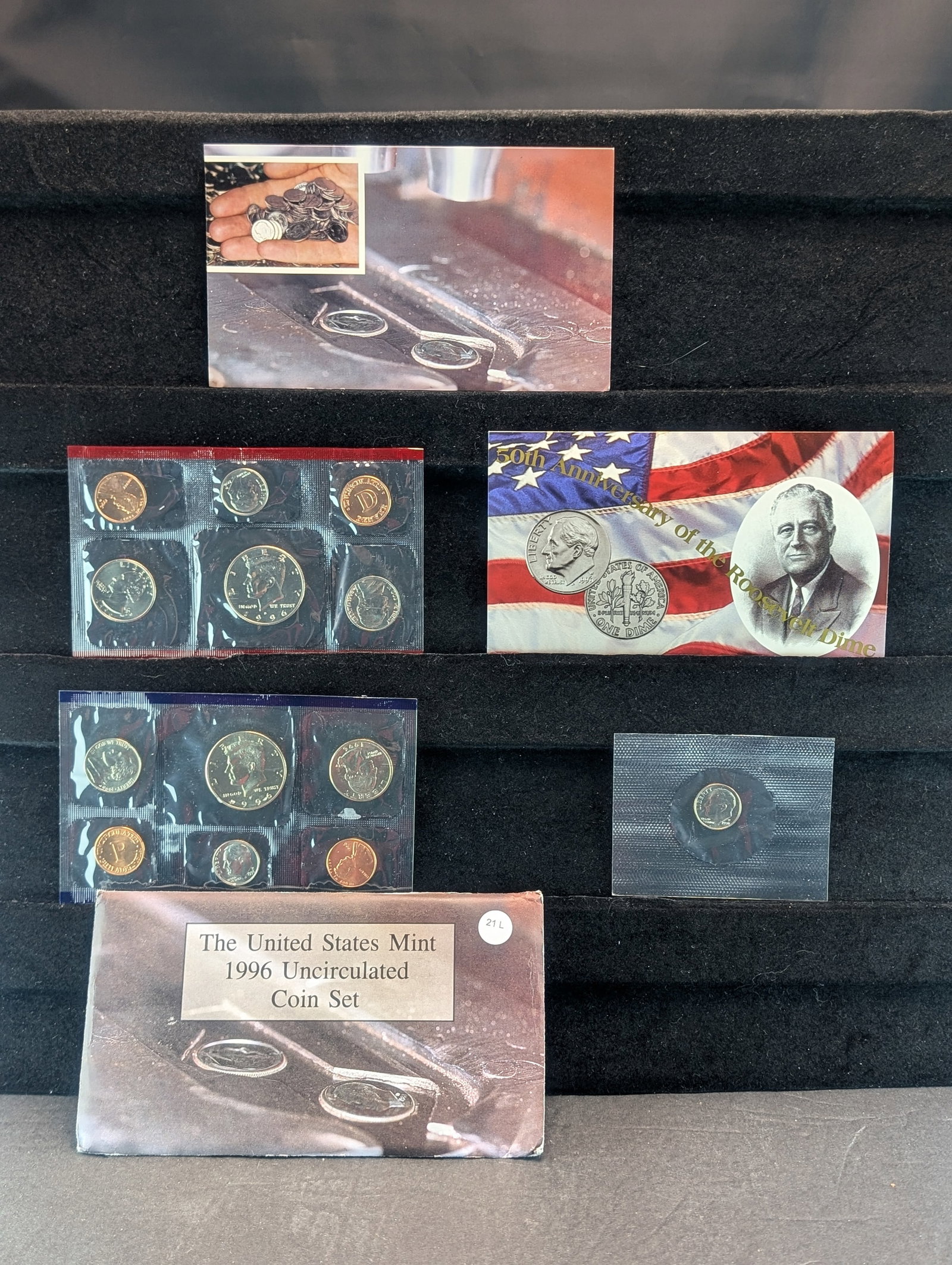 1996 P&D UNC. Set With West Point Roosevelt Dime: 1996 P&D UNC. Set With West Point Roosevelt Dime