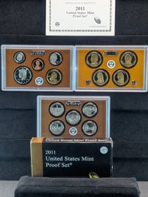 2011-S U.S. Mint Proof Set w/ATB Quarters & Presidential Dollars, Wampanoag Treaty Sacajawea Dollar,