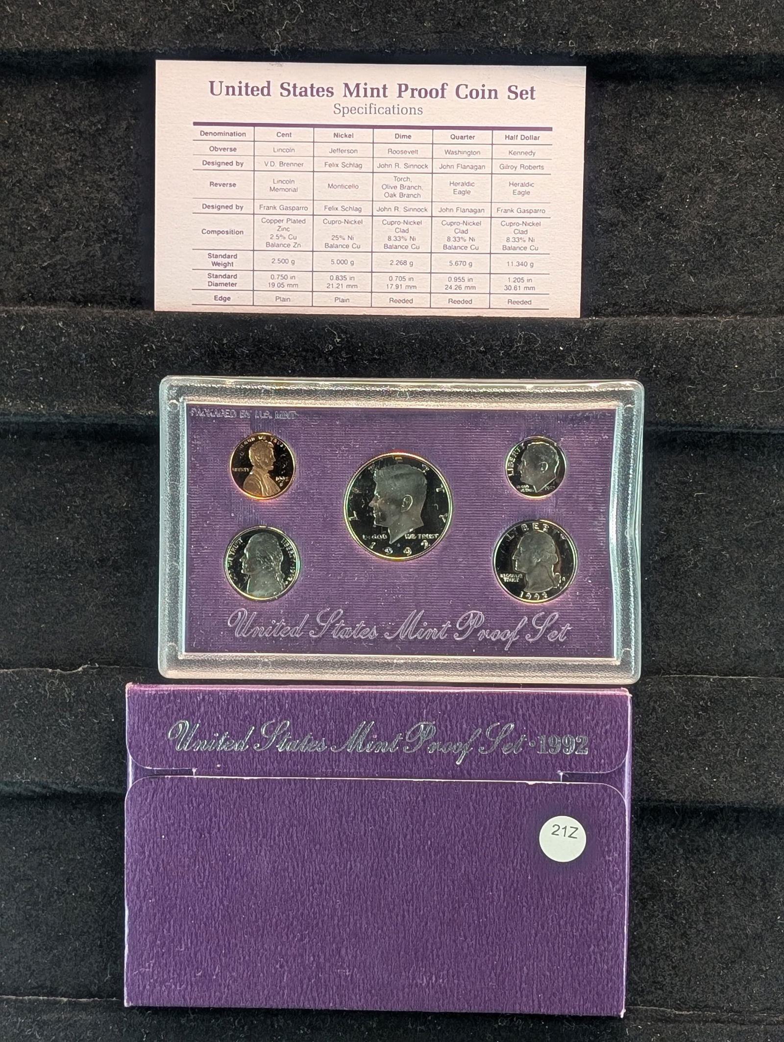 1992-S U.S. Mint Proof Set (1 of 4)