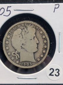 1905 P Barber Half Dollar