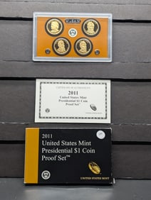 2011-S US Mint Presidential Golden Dollars Proof Set. OGP, Better Set
