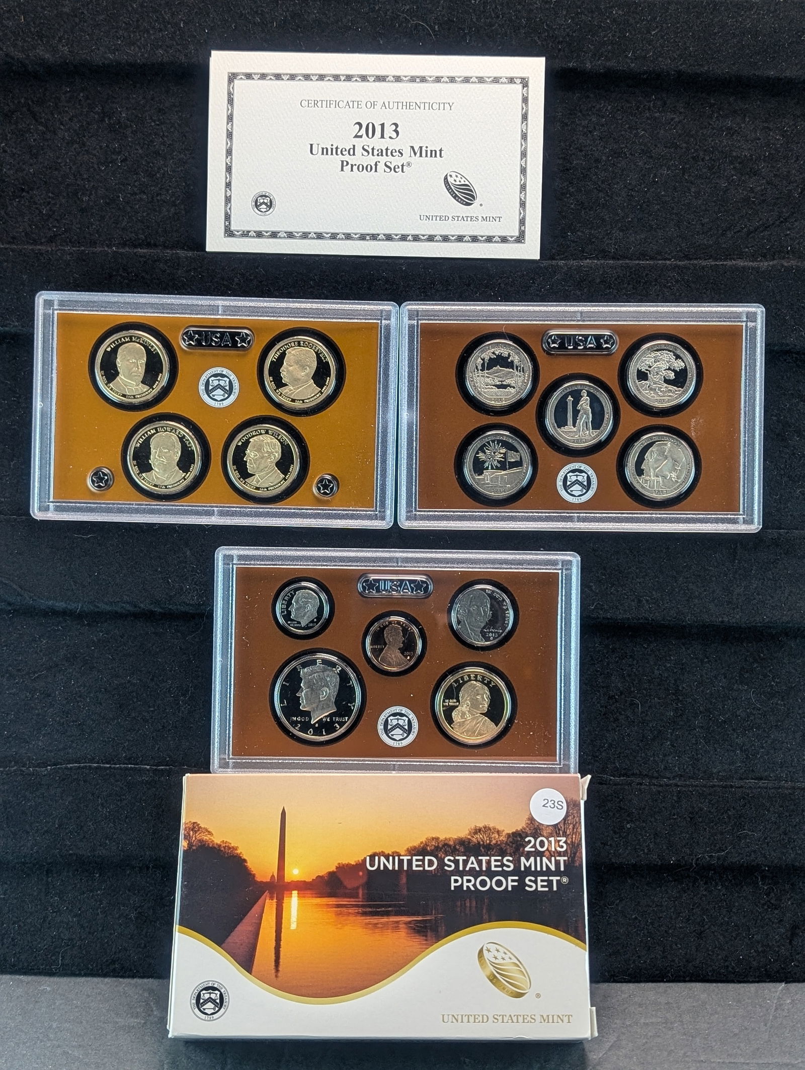 2013-S U.S. Mint Proof Set w/ATB Quarters & Presidential Dollars, Treaty with the Delawares (1 of 4)