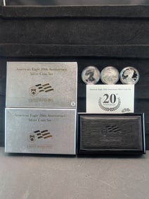 American Eagle 20th Anniversary Silver Coin Set Proof, Uncirculated, and Reverse Proof OGP
