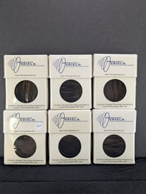 (6) New Empty Intercept Shield Coin Holders