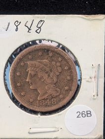 1848 U.S. Coronet Head Large Cent