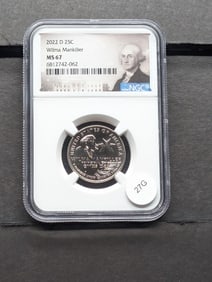 2022-D Wilma Mankiller Quarter. NGC MS67. Top Tier Grader