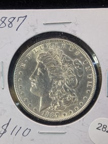 1887 Morgan Silver Dollar, High Grade
