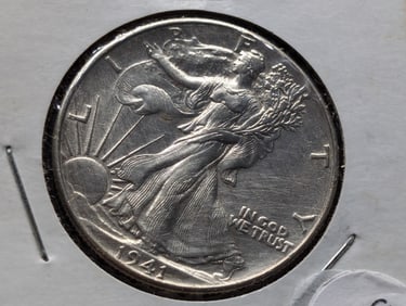 1941 Walking Liberty 50c. 90% Silver. HIGH GRADE - WWII Era