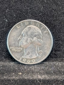 1960 D, 90% Silver, (Uncirculated) Washington Quarter, 65 years Old!