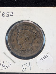 1852 U.S. Coronet Head Large Cent