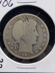 1906 S Barber Half Dollar