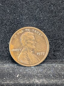 1977 (Rim Error, Off Center-Left Side) Lincoln Penny