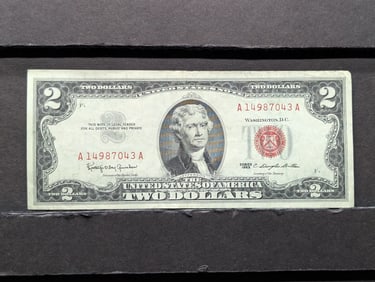 1963 Red Seal $2 Note. Nice Cond.