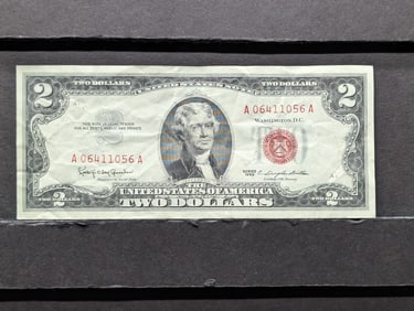 1963 Red Seal $2 Note. Nice Cond.